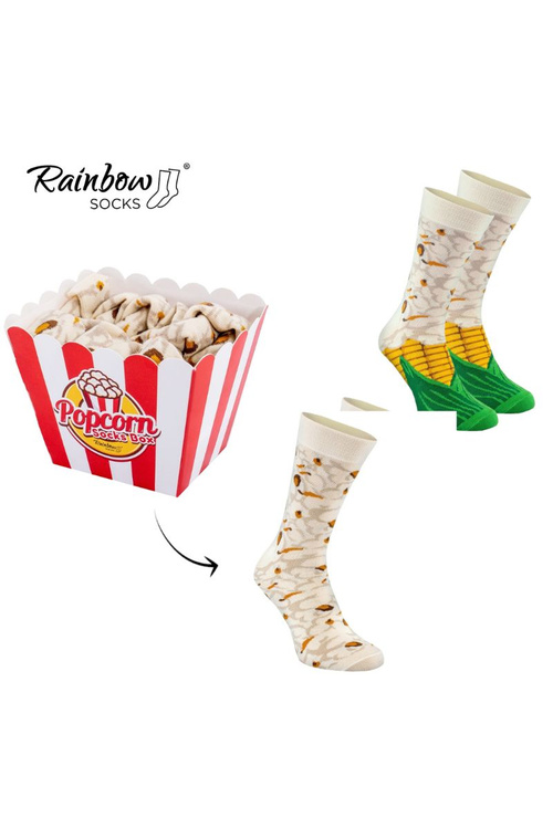 Skarpetki Rainbow Socks Pudełko Popcornu 2 Pary