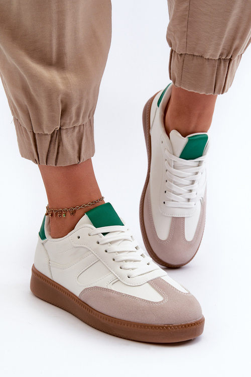 Sneakersy Buty Sportowe Niskie Damskie Białe Uvetta