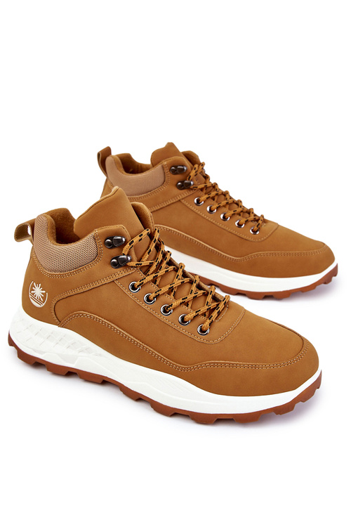 Męskie Ocieplane Buty Trekkingowe Trapery Camel Otto