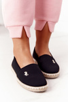 Damskie Espadryle Wsuwane Czarne Reyna