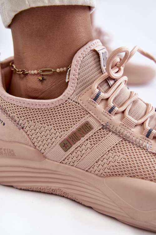 Damskie Sneakersy Memory Foam System Big Star KK274348 Różowe