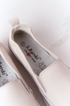 Damskie Skórzane Tenisówki Slip-On S.Barski Beżowe
