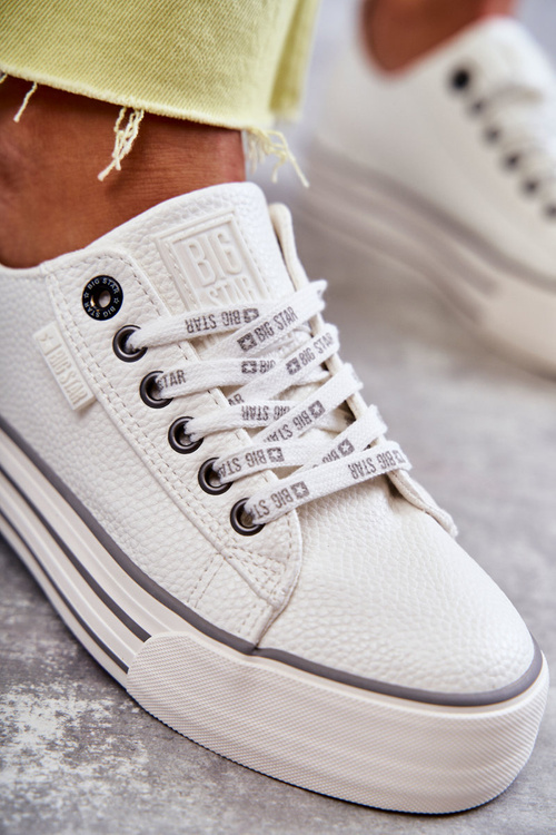 Niskie Damskie Trampki Big Star KK274014 Białe