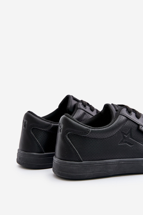 Trampki Męskie Z Eko Skóry Big Star OO174021 Hi-Poly System Czarne