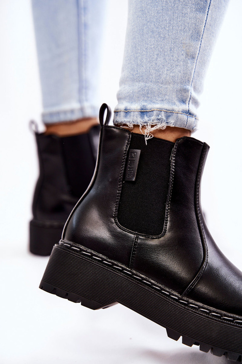 Ocieplane Wsuwane Botki Big Star II274101 Czarne