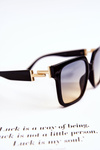 Damskie Okulary Przeciwsłoneczne Ombre V120026 Czarno-Złote