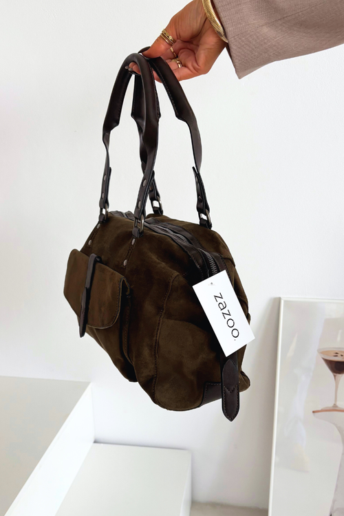 Torebka Z Eko Zamszu Khaki Gressa