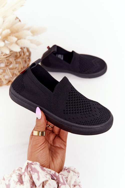 Dziecięce Wsuwane Tenisówki Slip-On Big Star HH374107 Czarne