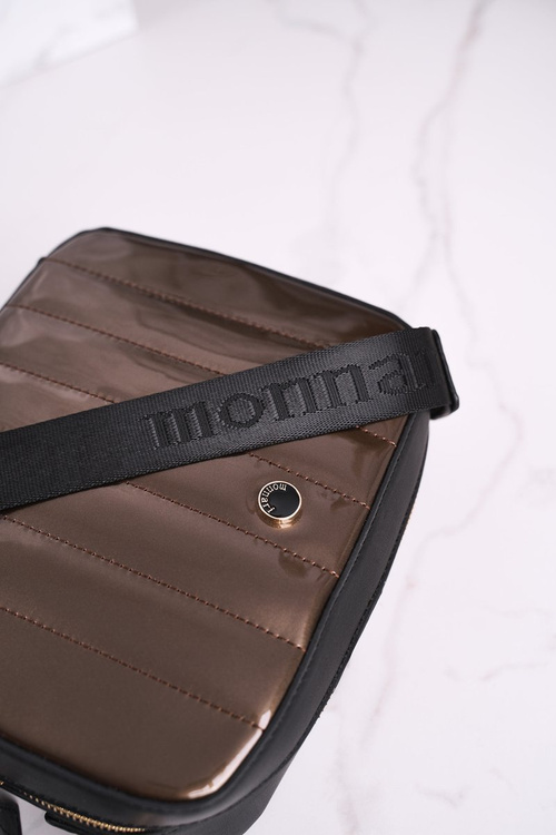 Torebka Listonoszka MONNARI BAG4220-019 Czarna Złota
