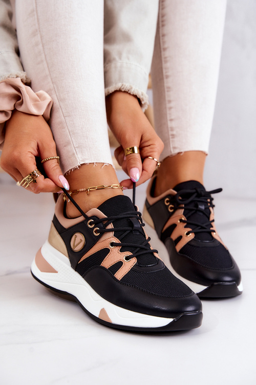 Sportowe Buty Sneakersy Czarne Imperio