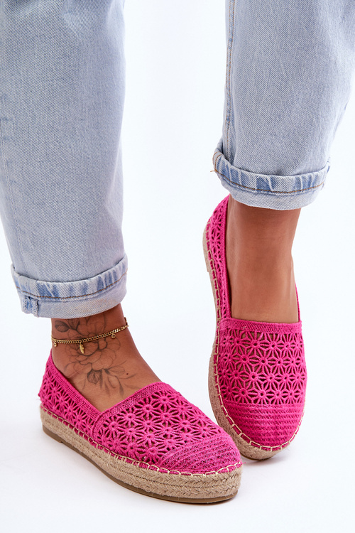 Damskie Ażurowe Espadryle Różowe One Lover