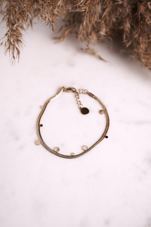 Delikatna Bransoletka z Kółeczkami Złota Liliana