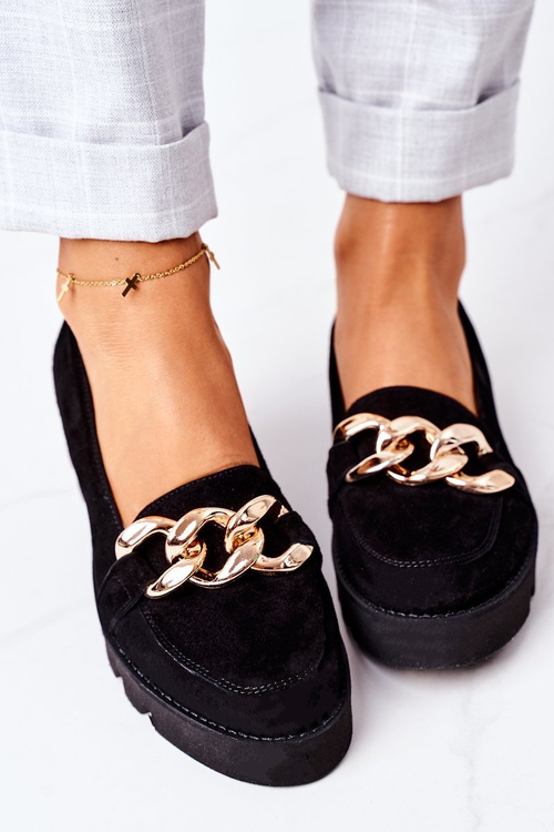 Zamszowe Mokasyny Lewski Shoes 3040 Czarne