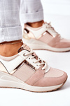 Sneakersy Na Koturnie Vinceza 10606 Różowe