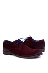 Półbuty Męskie Casual Skórzane Nikopol Bordowe Lajos