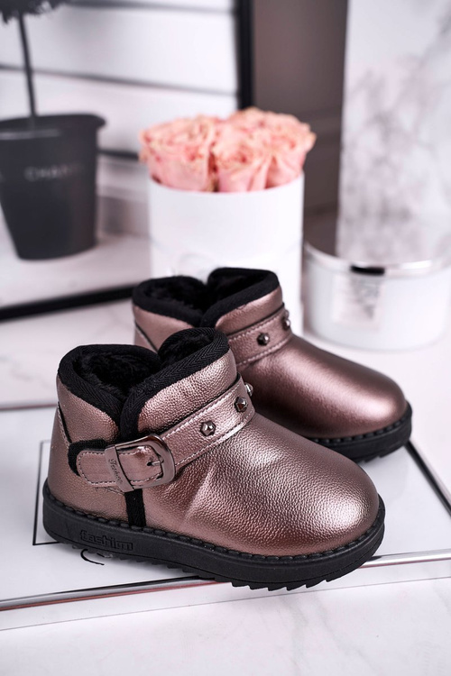 Ocieplane dziecięce botki śniegowce szare Jinnie