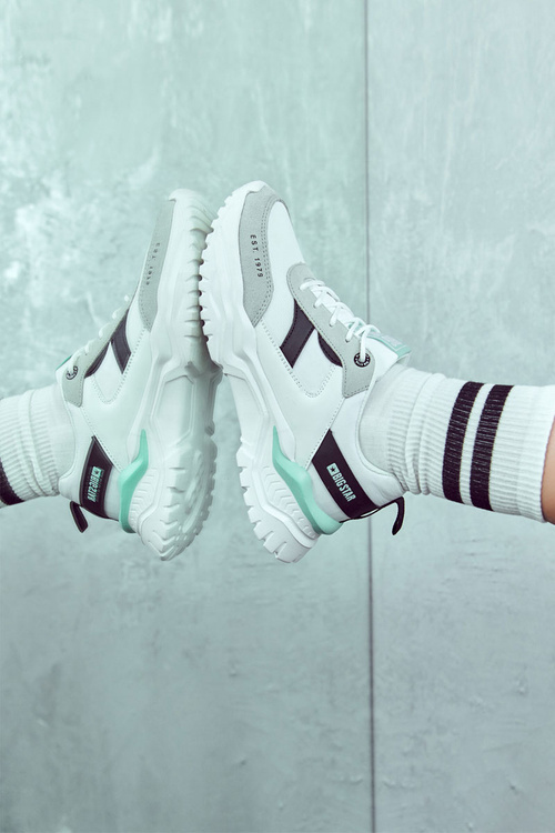 Damskie Buty Sportowe Big Star JJ274A412 Biało-Czarne