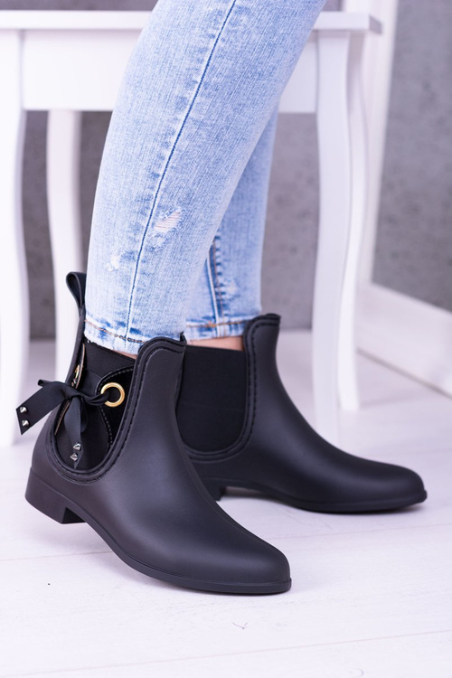 Czarne Matowe Damskie Kalosze Sztyblety Someday