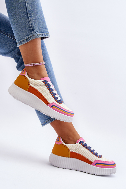 Sneakersy Damskie Na Platformie Multikolor Redala