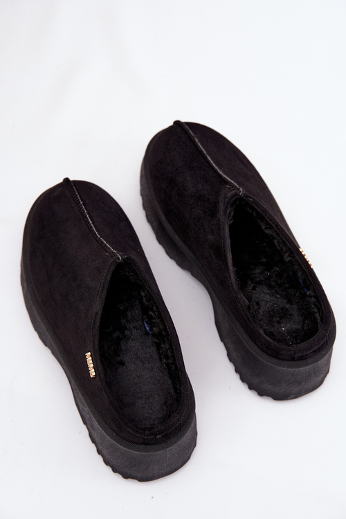 Śniegowce Damskie Niskie Na Platformie Czarne Yrenna