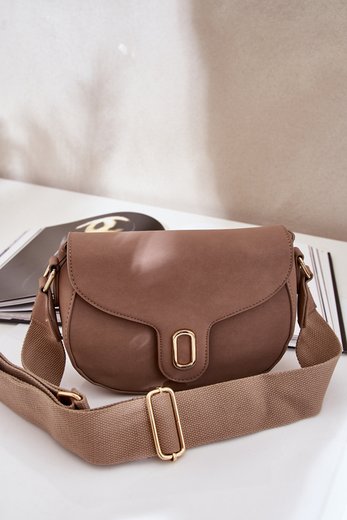 Torebka Listonoszka Z Eko Skóry Ciemnobeżowa Samriddhi