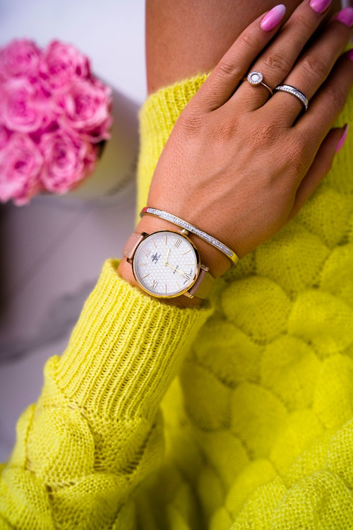 Damski Zegarek Michael John Beżowy Lottanu