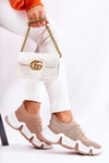 Damskie Wsuwane Sneakersy Beżowe Dayen