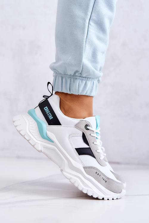 Damskie Buty Sportowe Big Star JJ274A412 Biało-Czarne