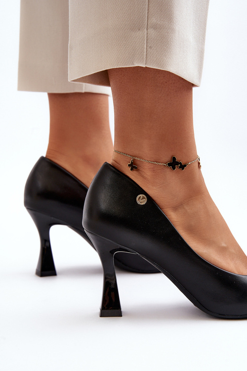 Szpiki Eko Skórzane Czarne Kismetti