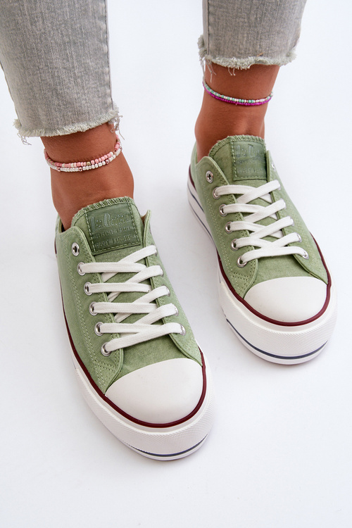 Trampki Damskie Na Grubej Podeszwie Lee Cooper LCW-24-31-2217 Zielone