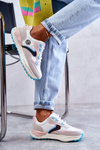 Damskie Sneakersy Sportowe Big Star KK274097 Biało-Różowe