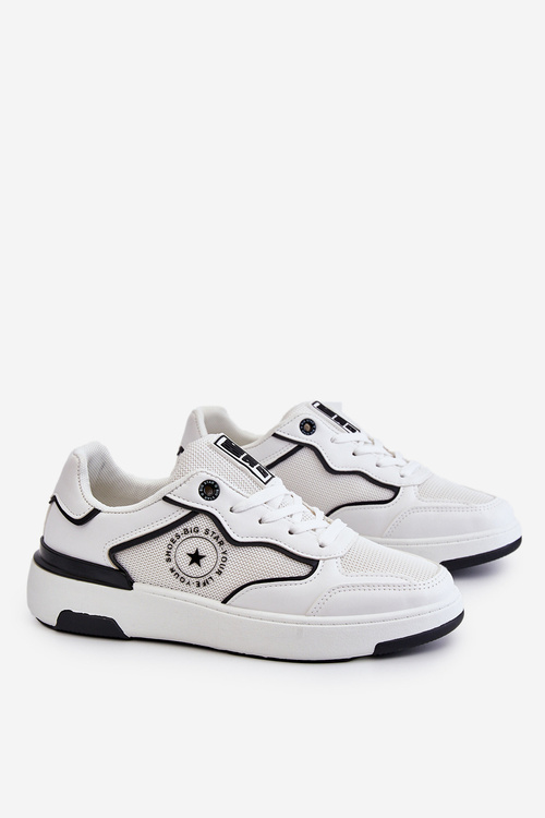 Damskie Sportowe Buty Big Star LL274440 Biało-Czarne