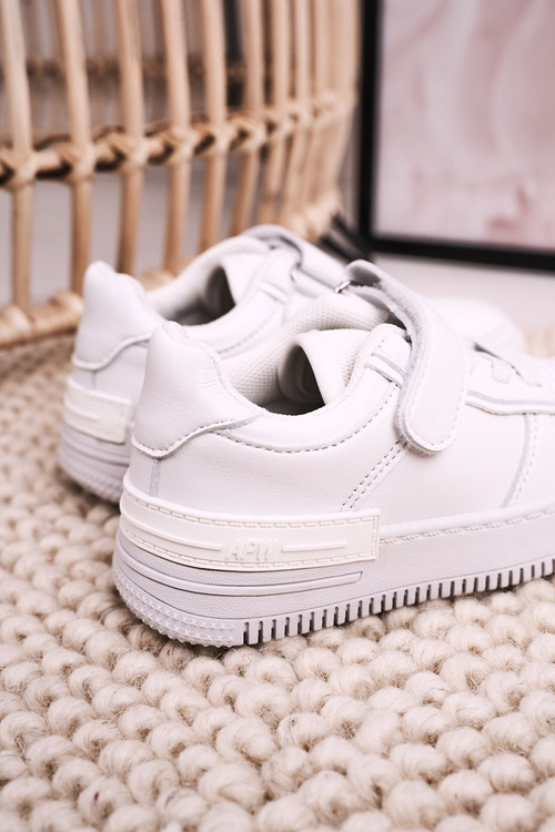 Dziecięce Sportowe Buty Na Rzep Białe Airy