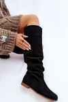 Damskie Zamszowe Kozaki Do Kolan Maciejka 05790-01 Czarne