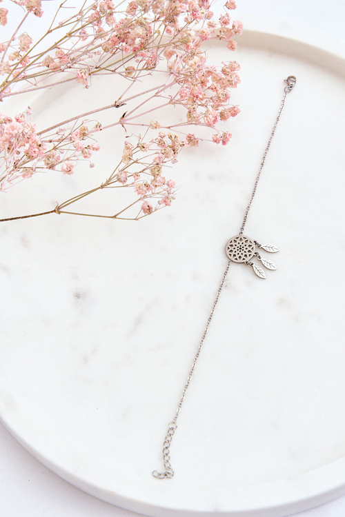 Damska Bransoletka Celebrytka Łapacz Snów Srebrna