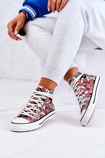 Wysokie Trampki Logowane Multikolor Nollie