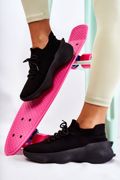 Wsuwane Buty Sportowe Damskie Czarne Dalmiro