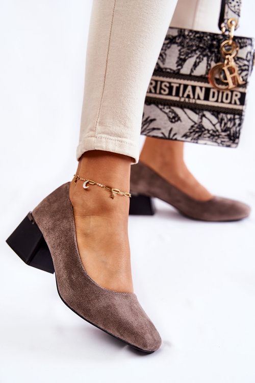 Zamszowe Czółenka La.Fi 230034G-SU Szare