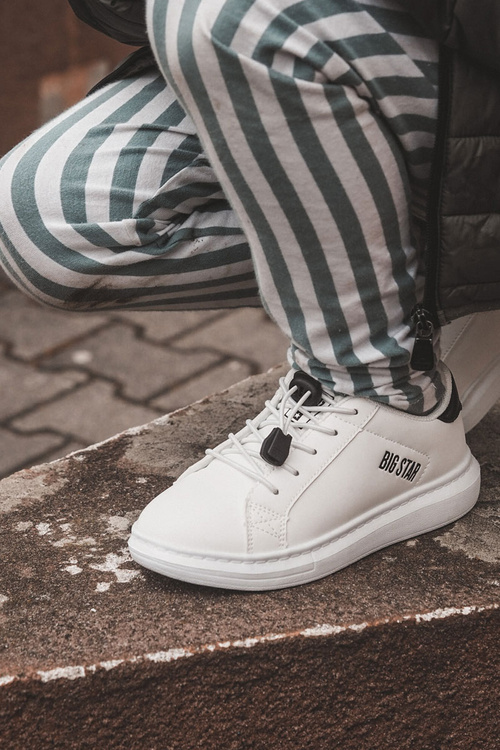 Dziecięce Sportowe Buty Big Star JJ374069 Biało-Czarne