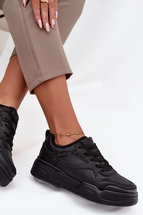 Sneakersy Damskie Na Platformie Big Star SS274589 HI-POLY SYSTEM Czarne