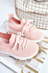Obuwie Sportowe Dziecięce Sznurowane Różowe Lena