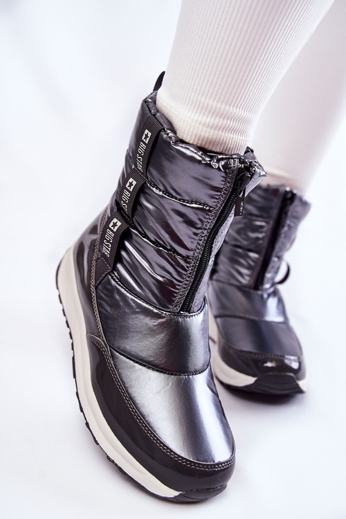 Damskie Śniegowce Big Star KK274391 Ciemnoszare