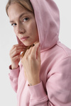 Bluza Damska Dresowa Z Kapturem Rozpinana Bawełniana 4F Różowa 4FWMM00TSWSF1467-56S