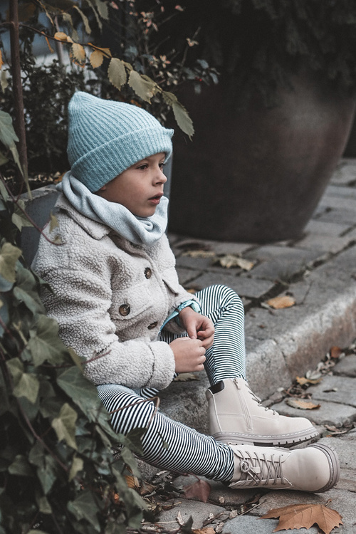 Dziecięce Botki Trapery Na Suwak Beżowe Bansi