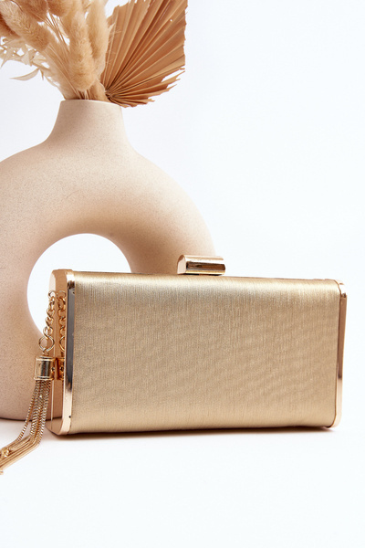 Mała Torebka Wizytowa Z Frędzlem Chionon Złota