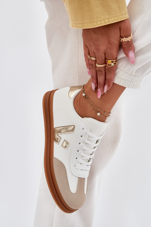 Sneakersy Damskie Eko Skórzane Białe Micca