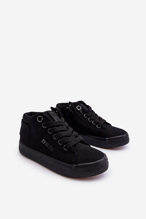 Dziecięce Klasyczne Wysokie Trampki Big Star LL374001 Czarne