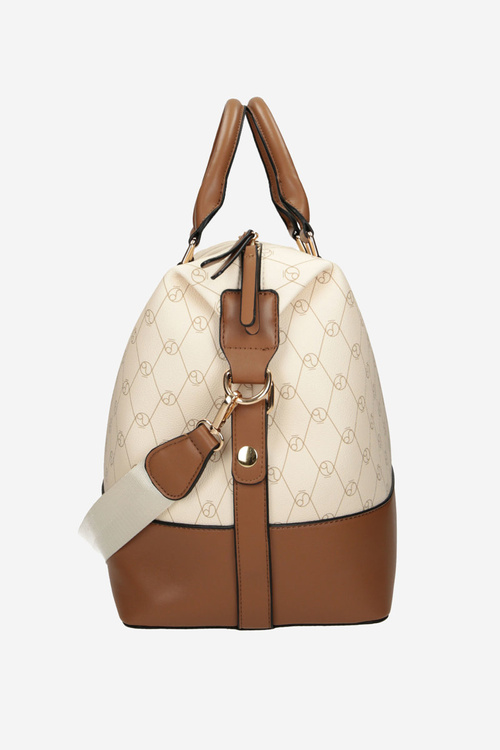 Duża Torba Podróżna NOBO P1250-CM00 Beżowo-Brązowa