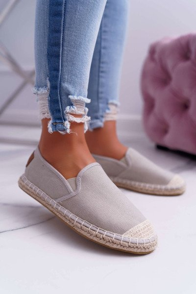 Espadryle Damskie Cross Jeans Szare DD2R4104