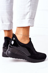Wsuwane Sneakersy Na Koturnie Vinceza 10593 Czarne